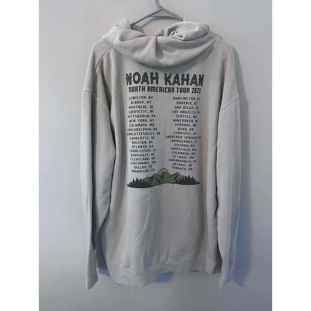 Noah Kahan Hoodie 2XL Beige Excellent Stick Season Summer Camp 2023 Tour Merch - Picture 5 of 5